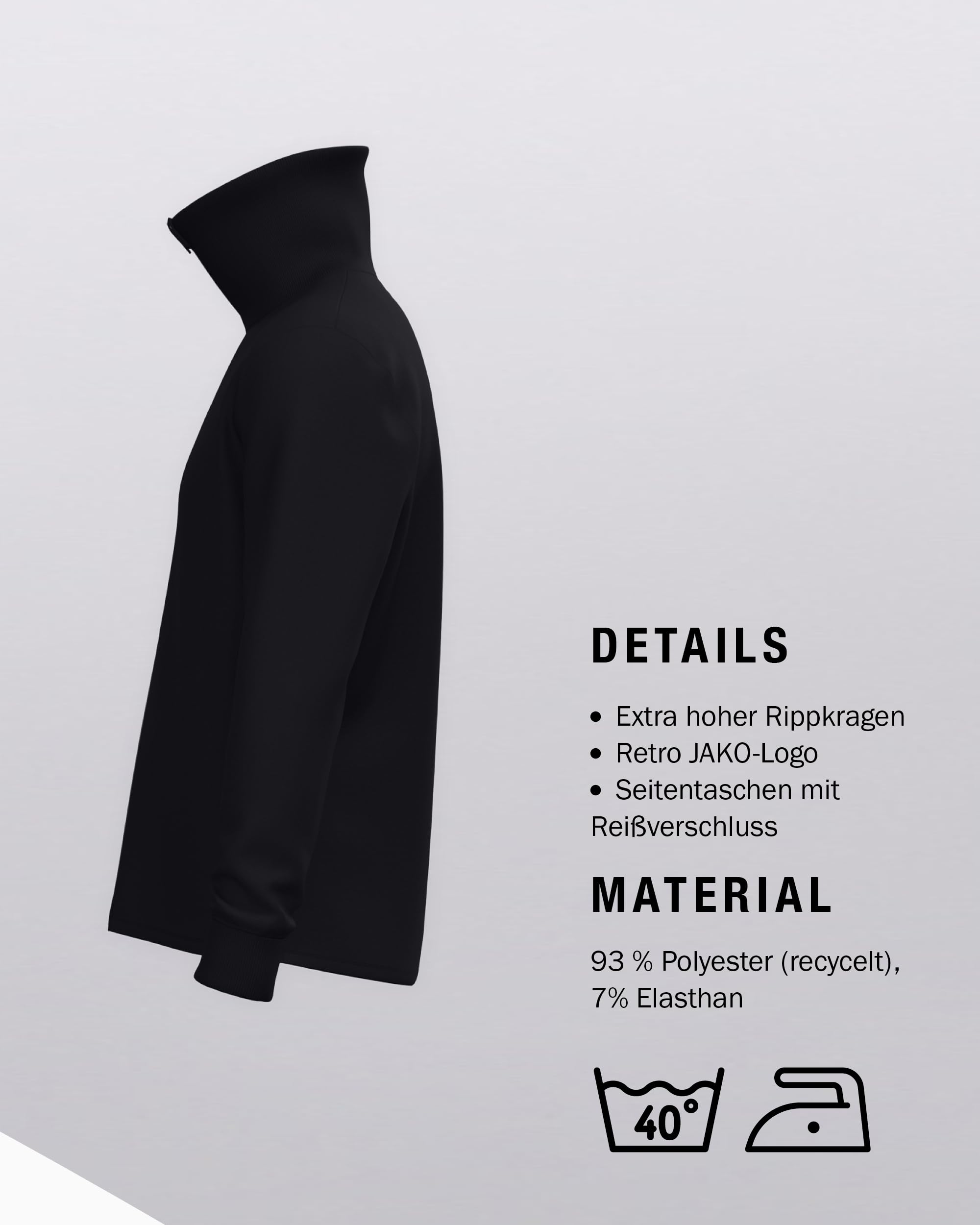 jako-wardrobe-trainingsjacke-schwarz-retro-logo image 4