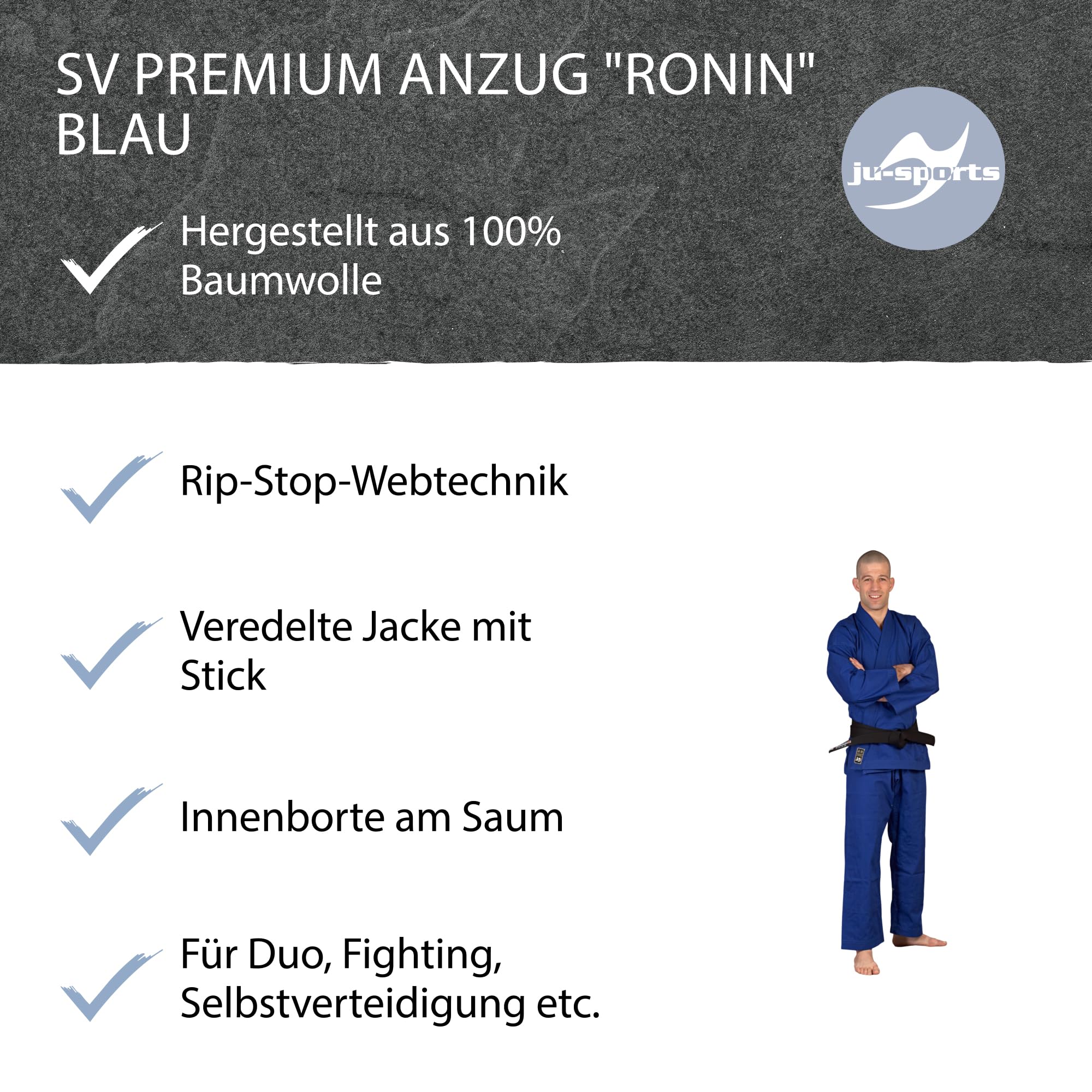 ju-sports-fightwear-sv-premium-ronin-jujutsu-anzug-m-blau image 5
