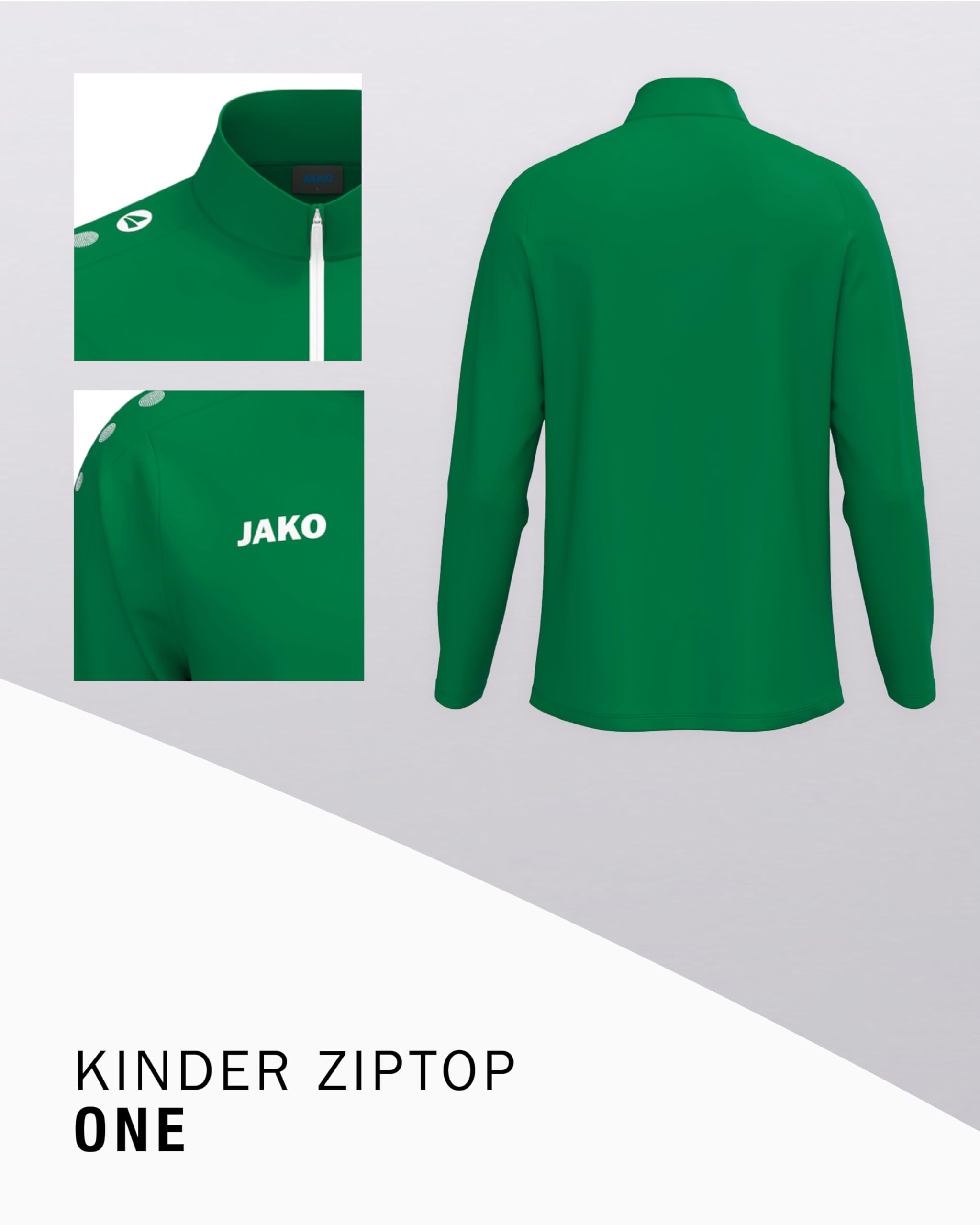 jako-one-ziptop-kinder-sweatshirt-schwarz-128 image 4