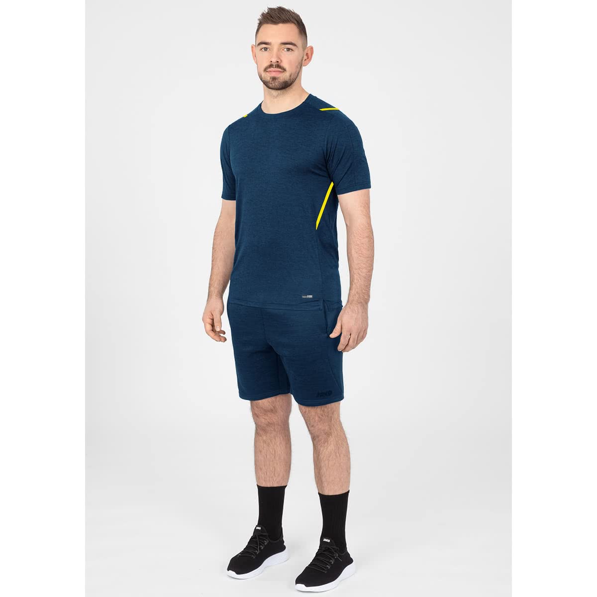jako-challenge-t-shirt-herren-melange-mit-kontrast-tape image 5