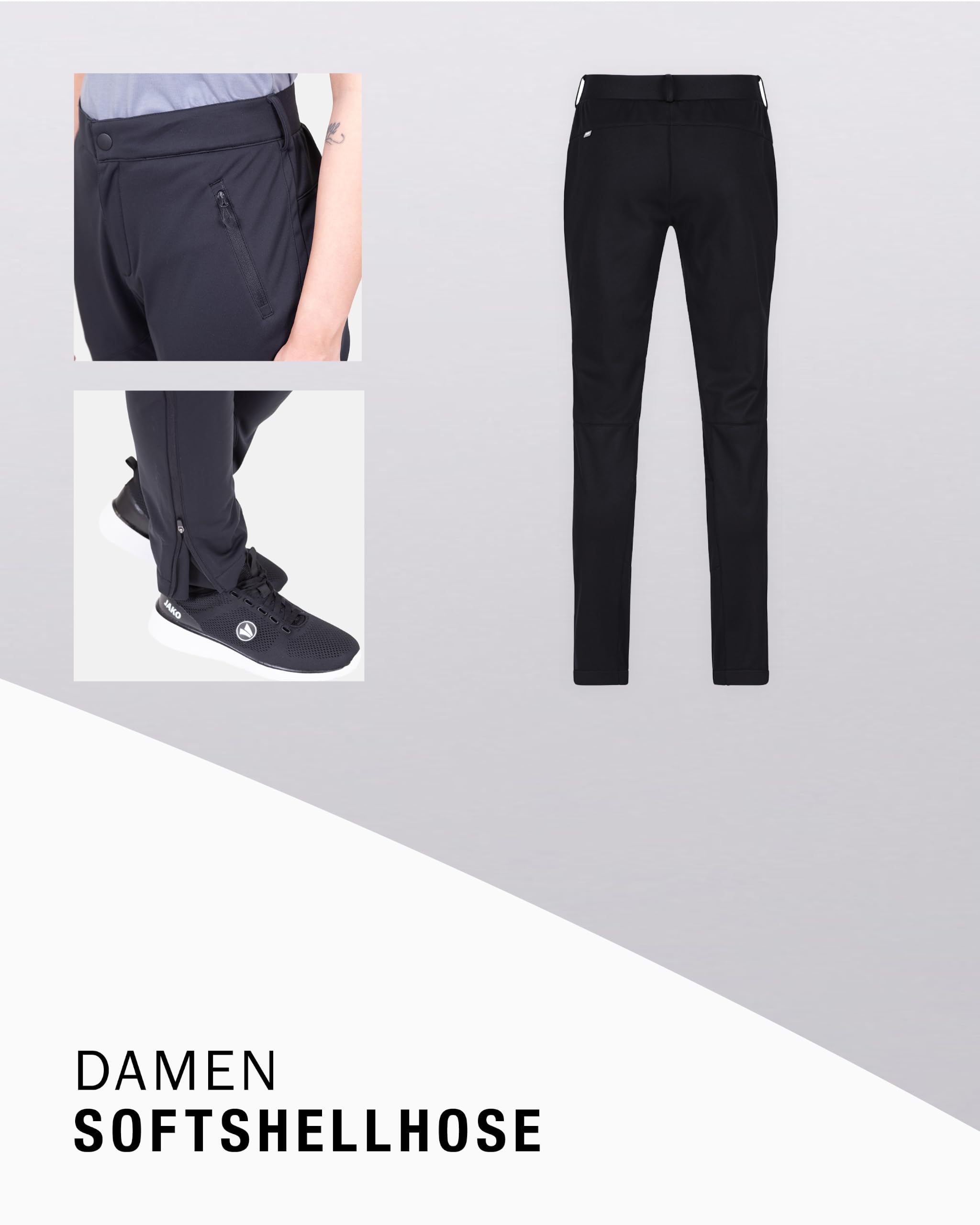 jako-base-softshellhose-damen-34-schwarz-fleece image 3
