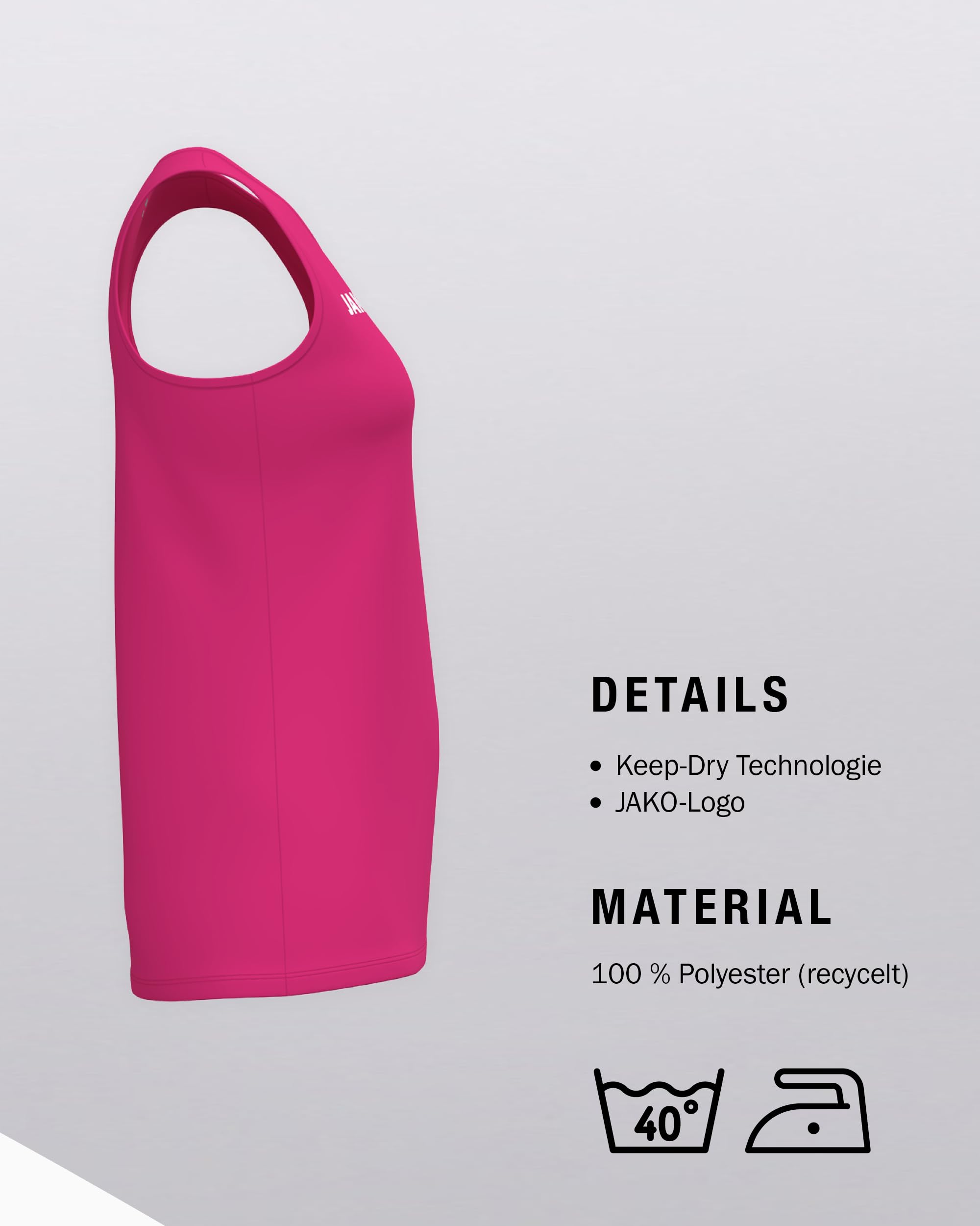 jako-one-tanktop-damen-schwarz-keepdry-recycelt image 4