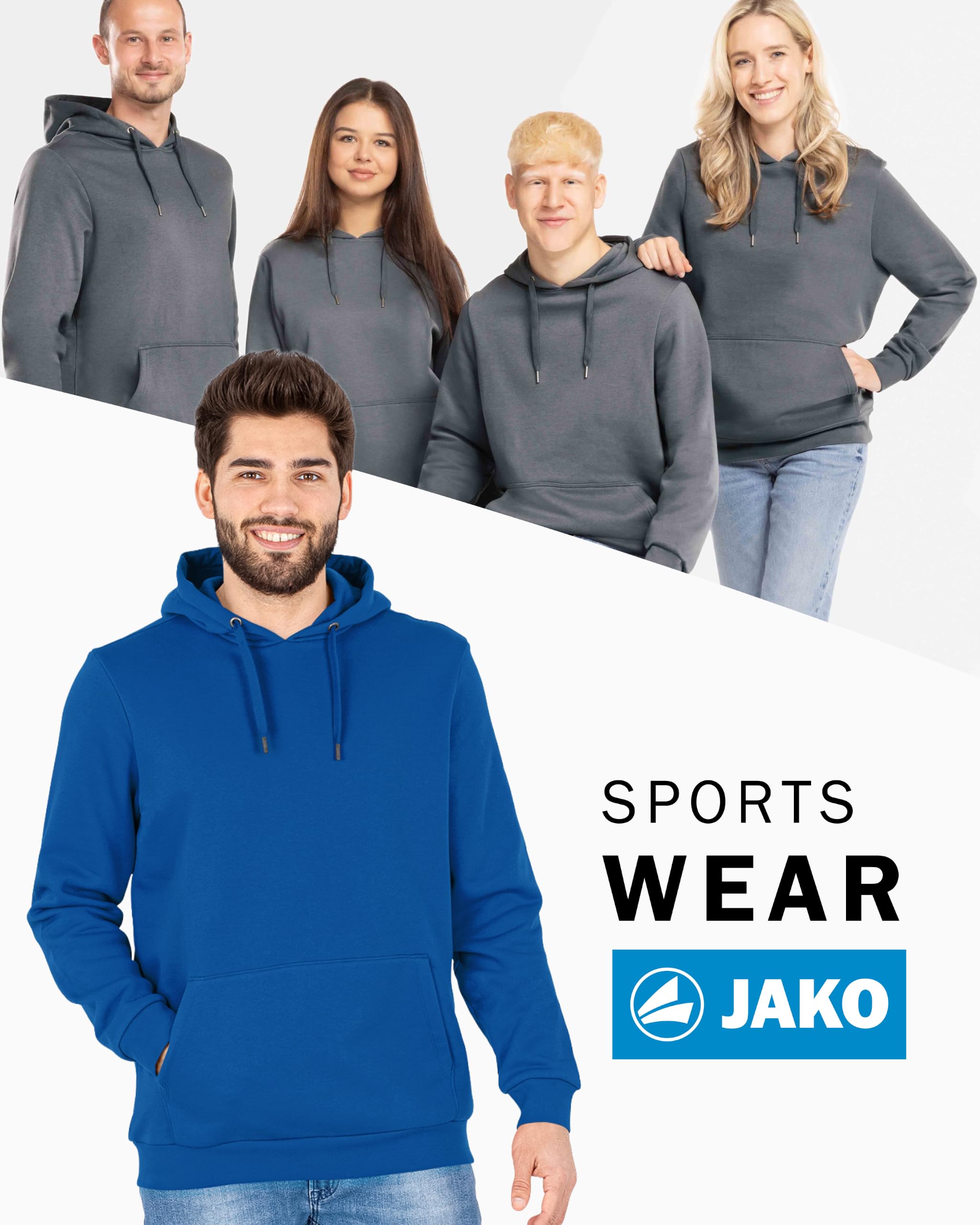 jako-base-organic-kapuzensweat-herren-blau-kapuzenpulli image 3