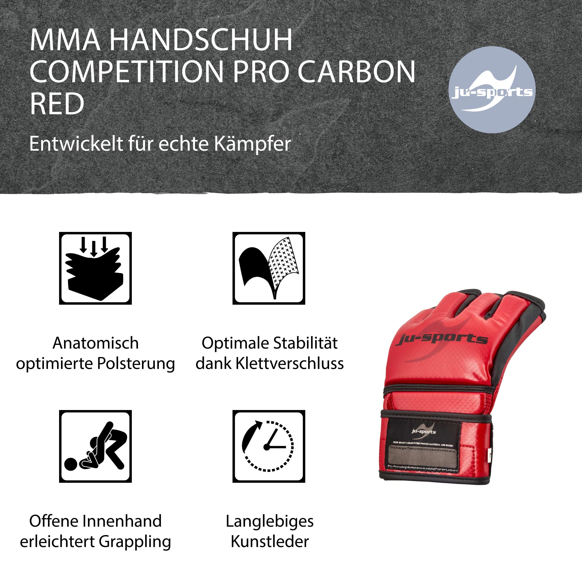 ju-sports-competition-pro-mma-handschuhe-rot-l image 3
