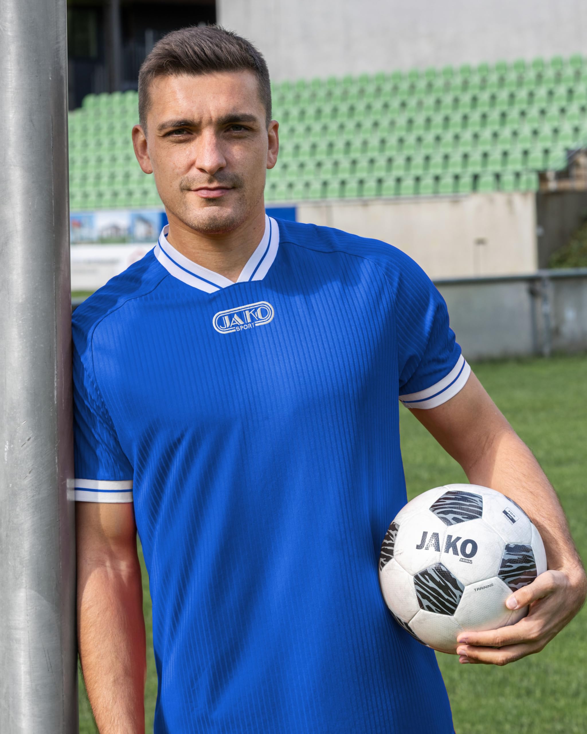 jako-retro-kurzarm-trikot-herren-weiss-royal-atmungsaktiv image 2
