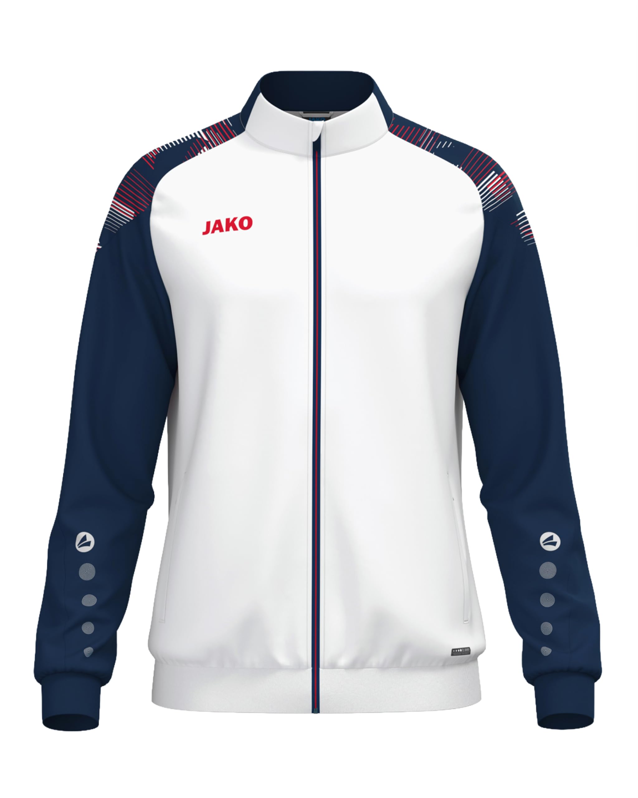 jako-sonic-trainingsjacke-kinder-rot-wei-128-rei-verschluss image 8