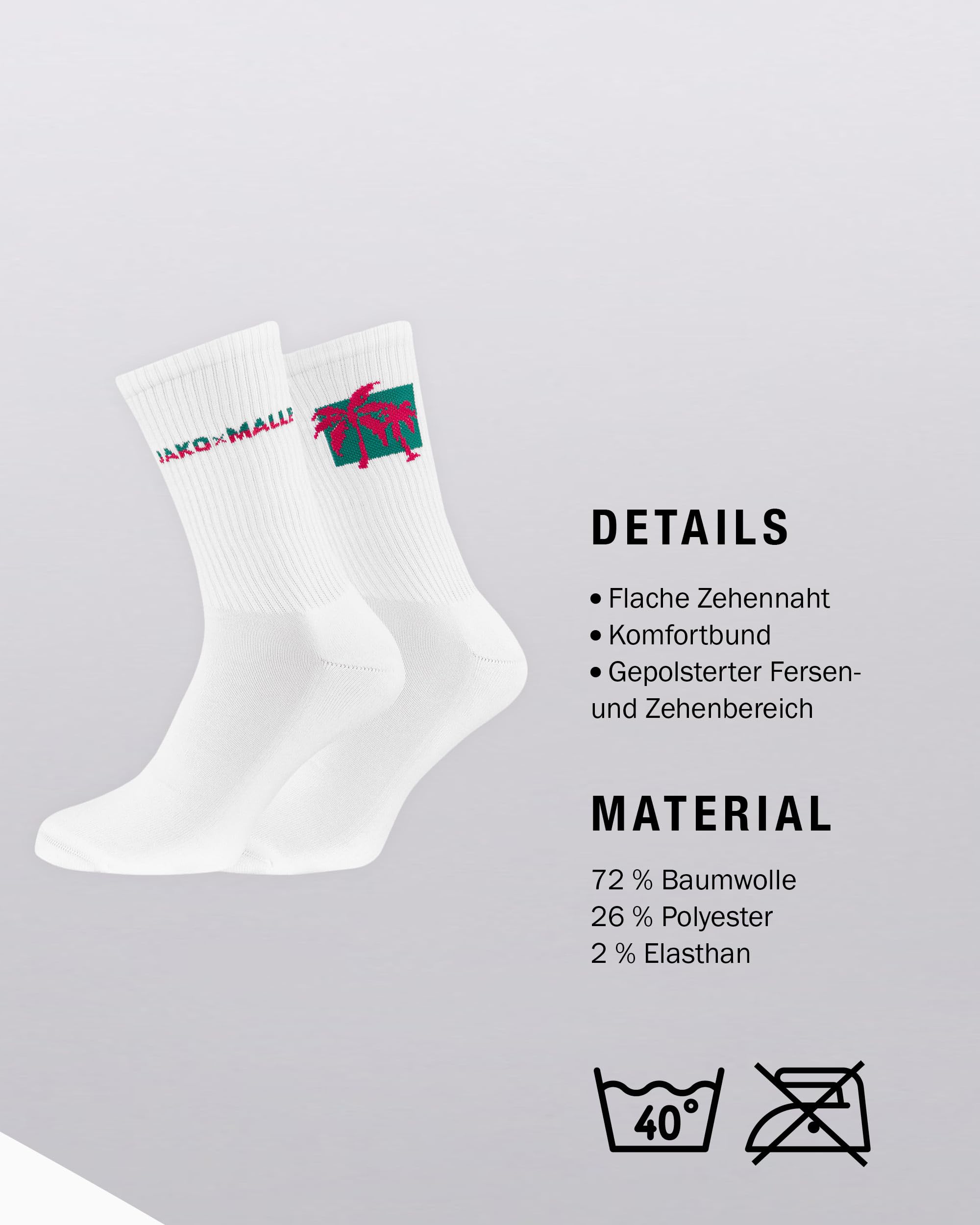 jako-malle-sportsocken-35-38-fuchsia-t-rkis-2er-pack image 5