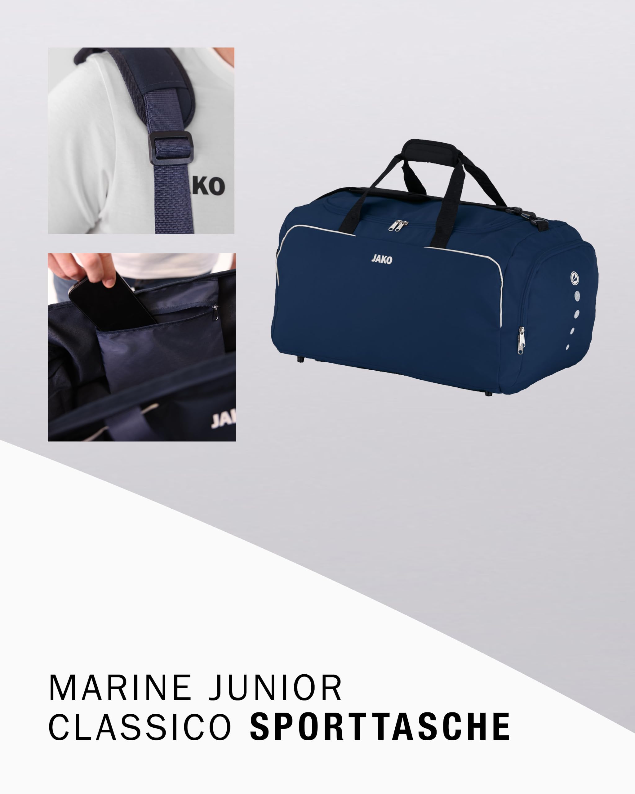 jako-classico-sporttasche-marine-gr-2-mit-nassfach image 3