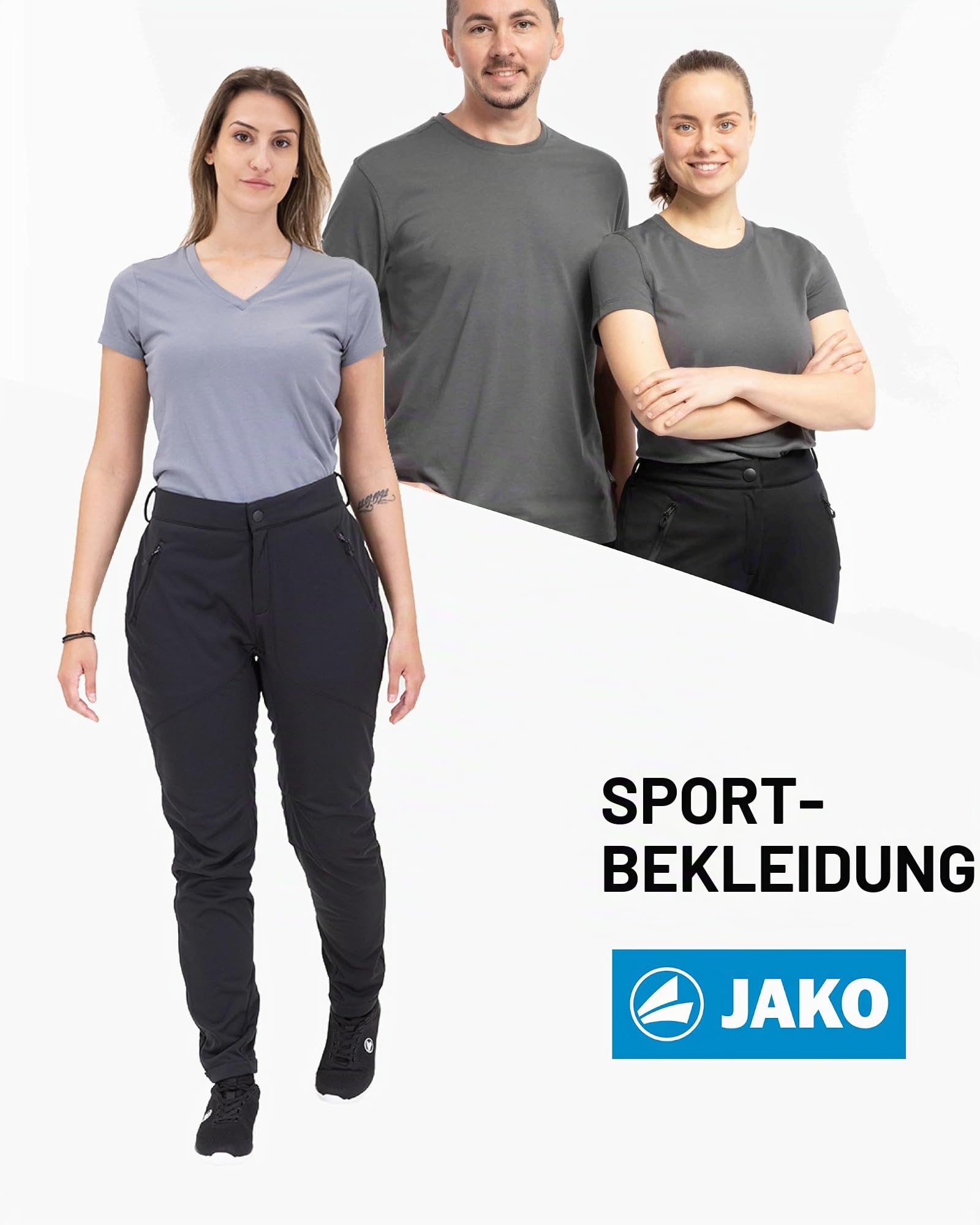 jako-base-softshellhose-damen-34-schwarz-fleece image 2
