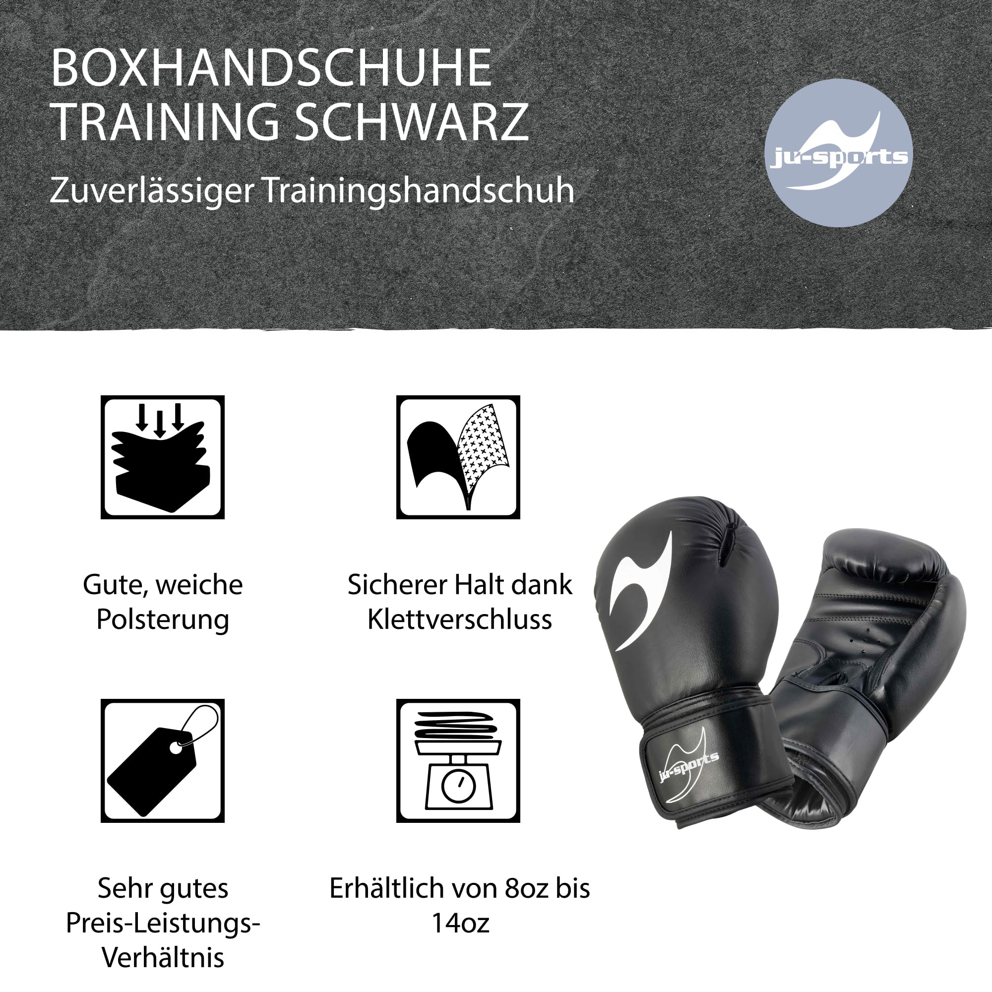 ju-sports-boxhandschuhe-12-oz-boxen-training-schwarz-pu image 3