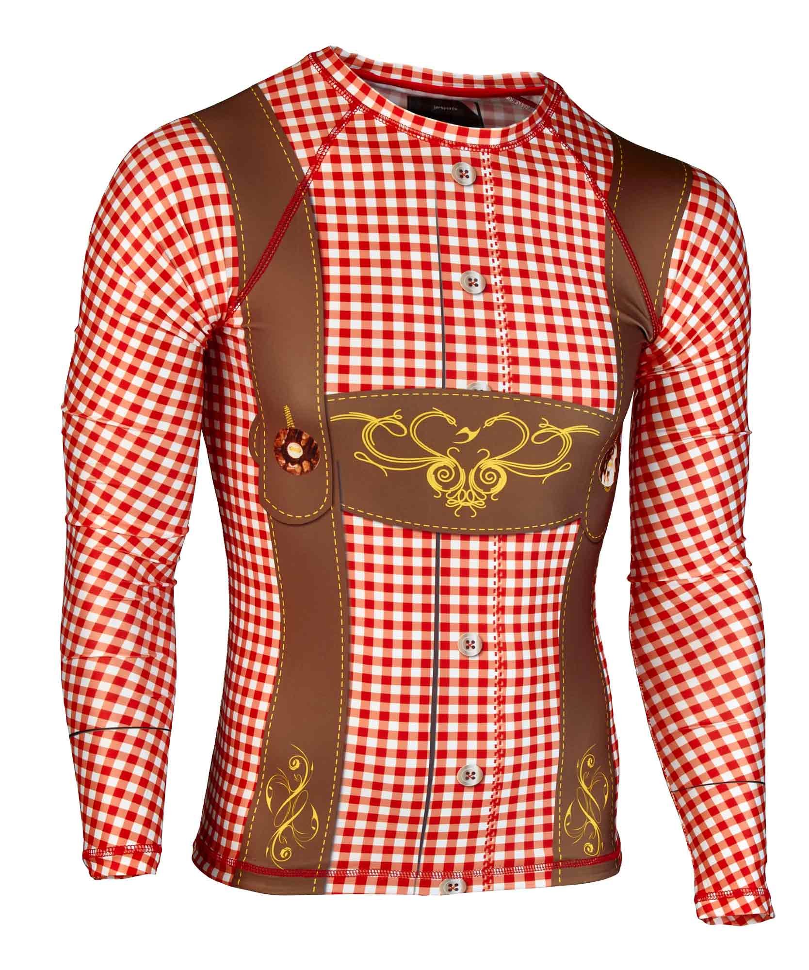 ju-sports-bavaria-c17-rashguard-langarm-rot-wei-anti-slip image 1