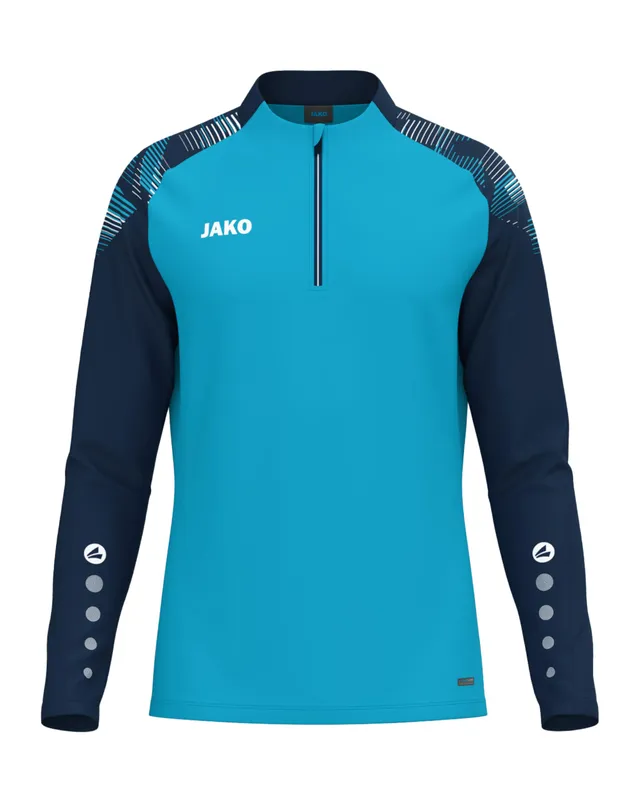jako-sonic-ziptop-sportpullover-wei-marine-rot-micro-fleece image 1