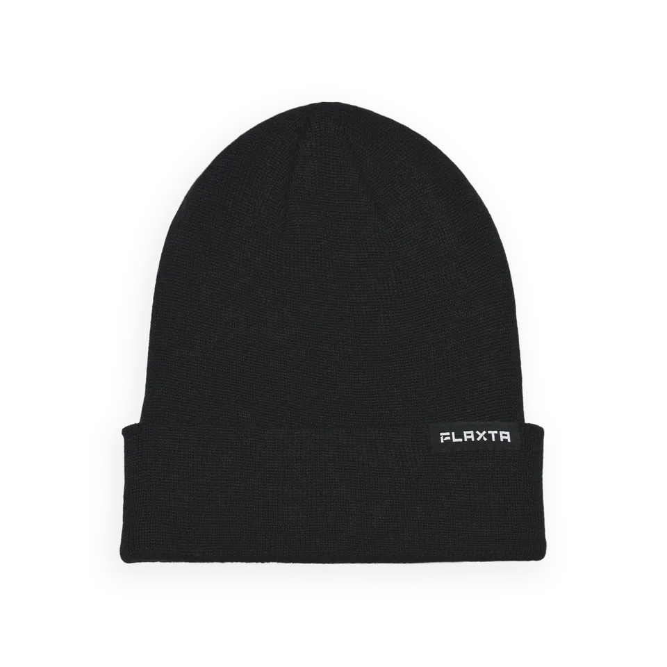 flaxta-high-top-beanie-strickm-tze-schwarz-recycelt-one-size image 1