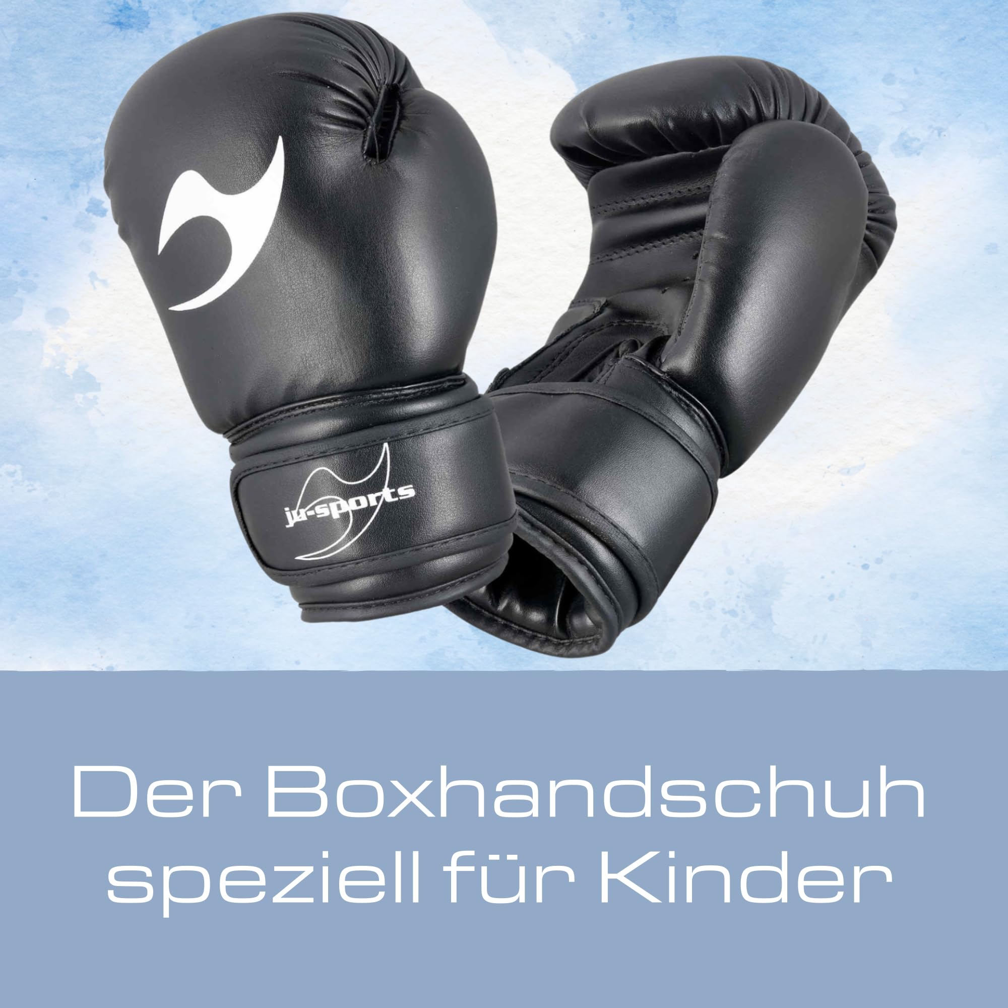 ju-sports-boxhandschuhe-kinder-8-oz-schwarz-kunstleder image 2
