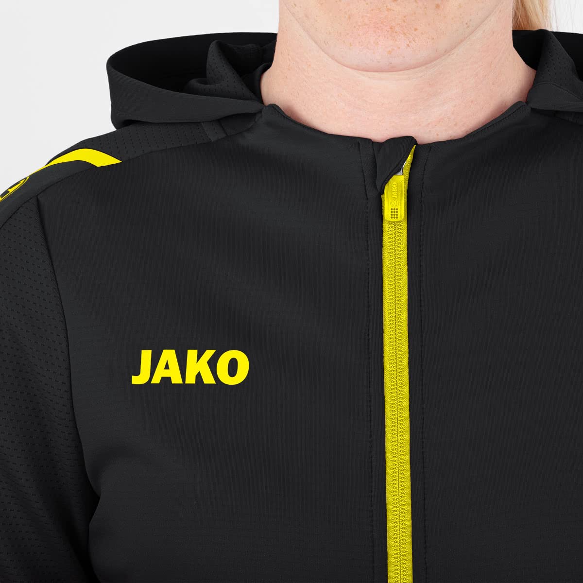 jako-challenge-trainingsjacke-mit-kapuze-schwarz-citro-gr-34 image 6