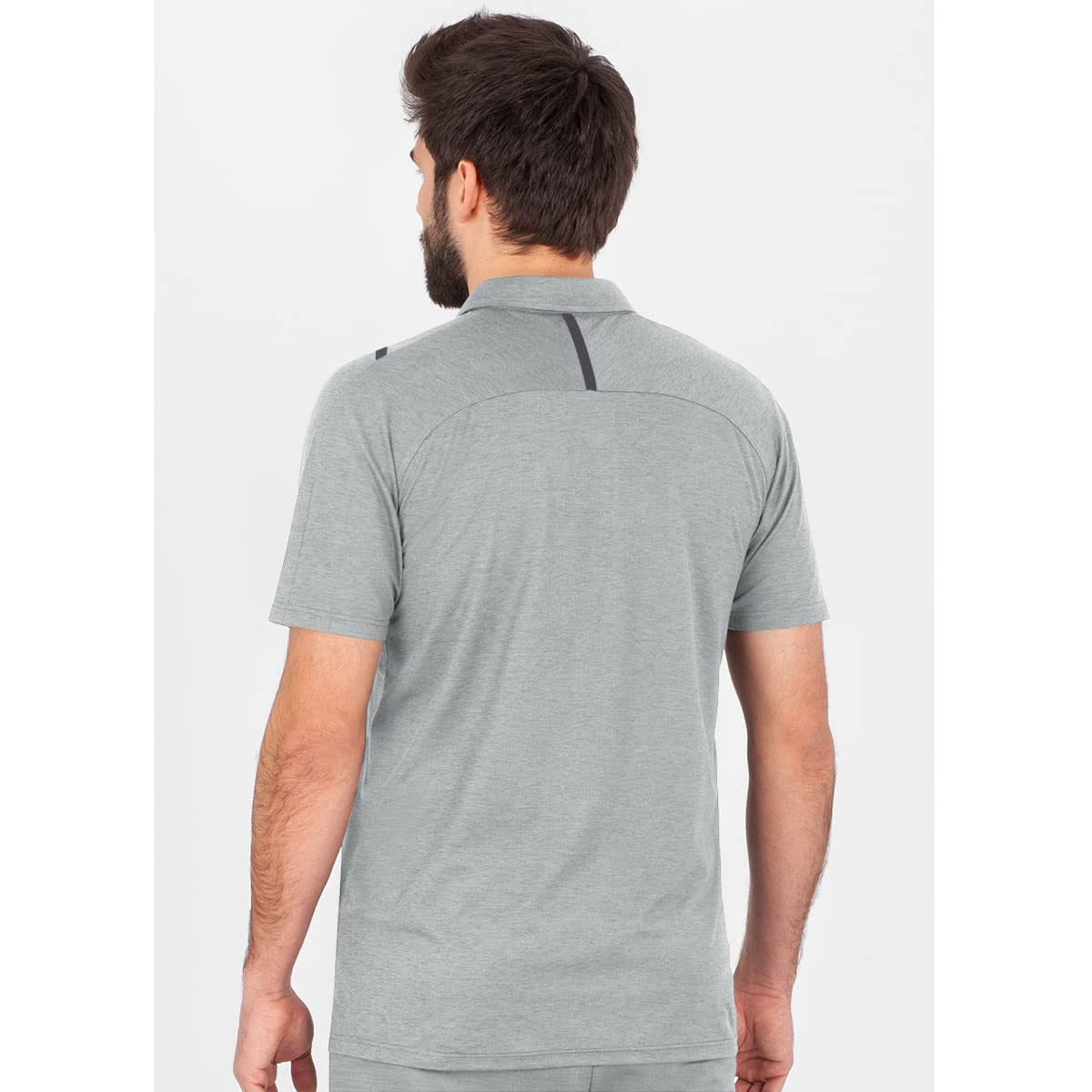 jako-challenge-polo-herren-schwarz-meliert-casual-look image 4