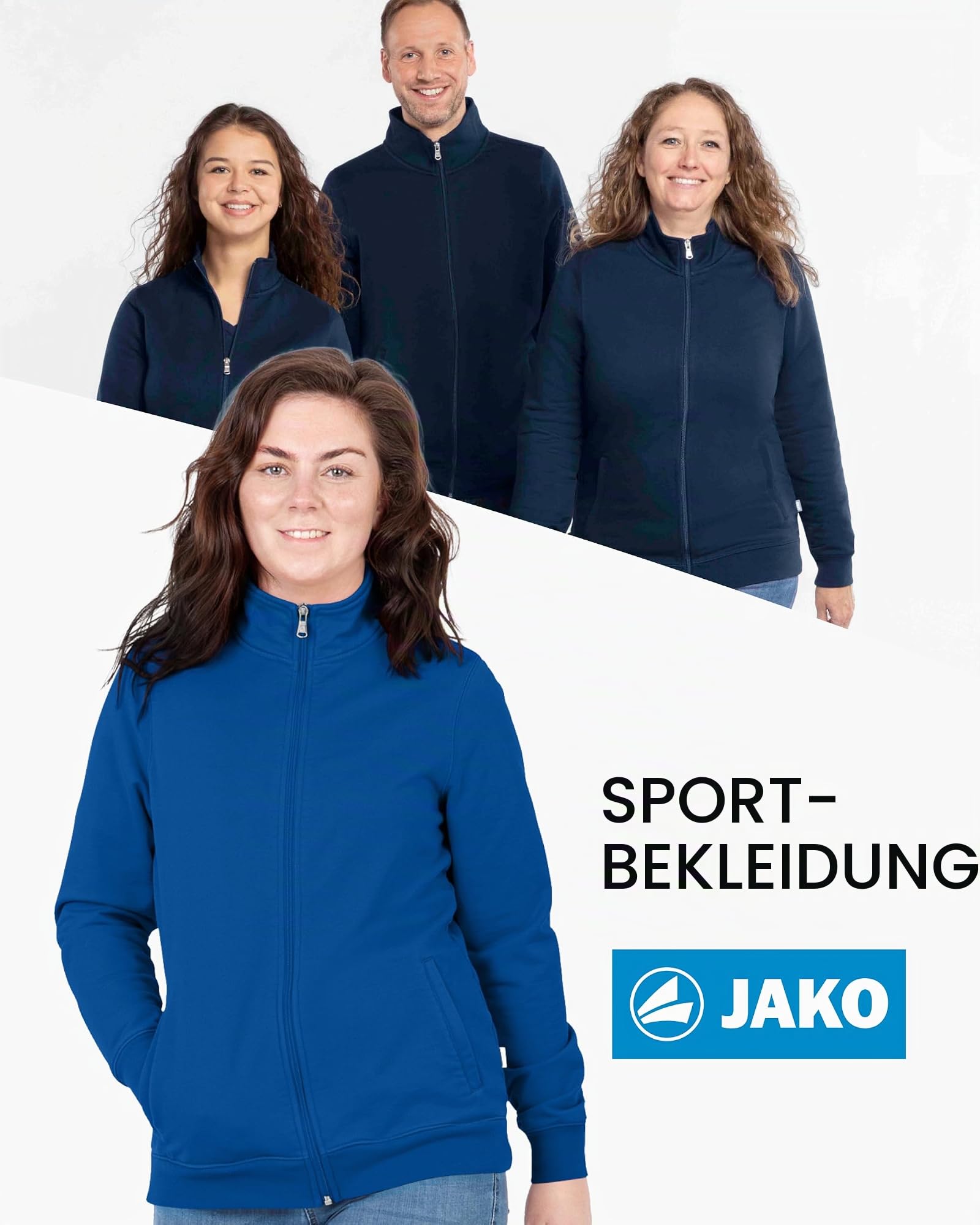 jako-base-sweatjacke-doubletex-damen-grau-60-grad image 3