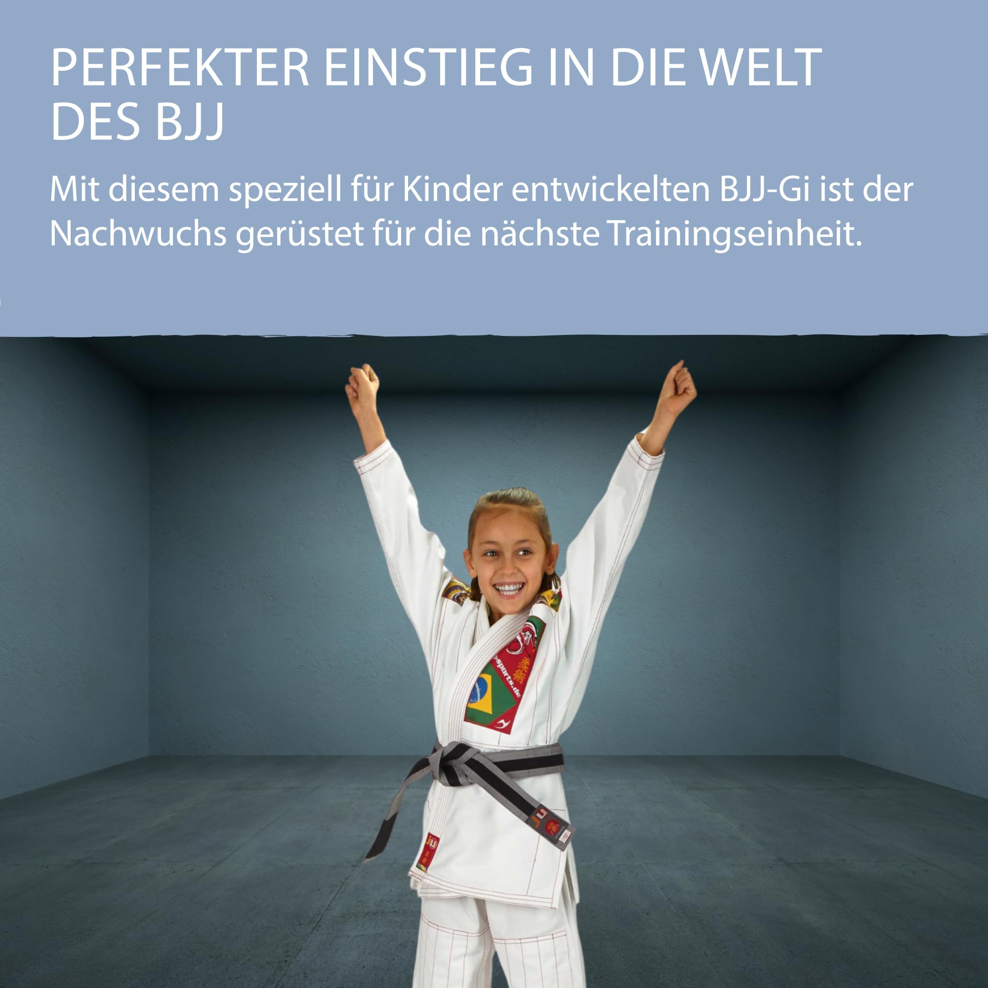 ju-sports-bjj-gi-kids-wei-150-baumwolle-mit-gurt image 4