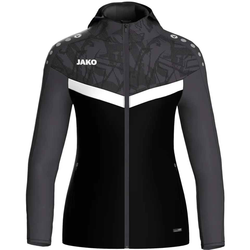 jako-iconic-kapuzenjacke-unisex-schwarz-soft-yellow image 1