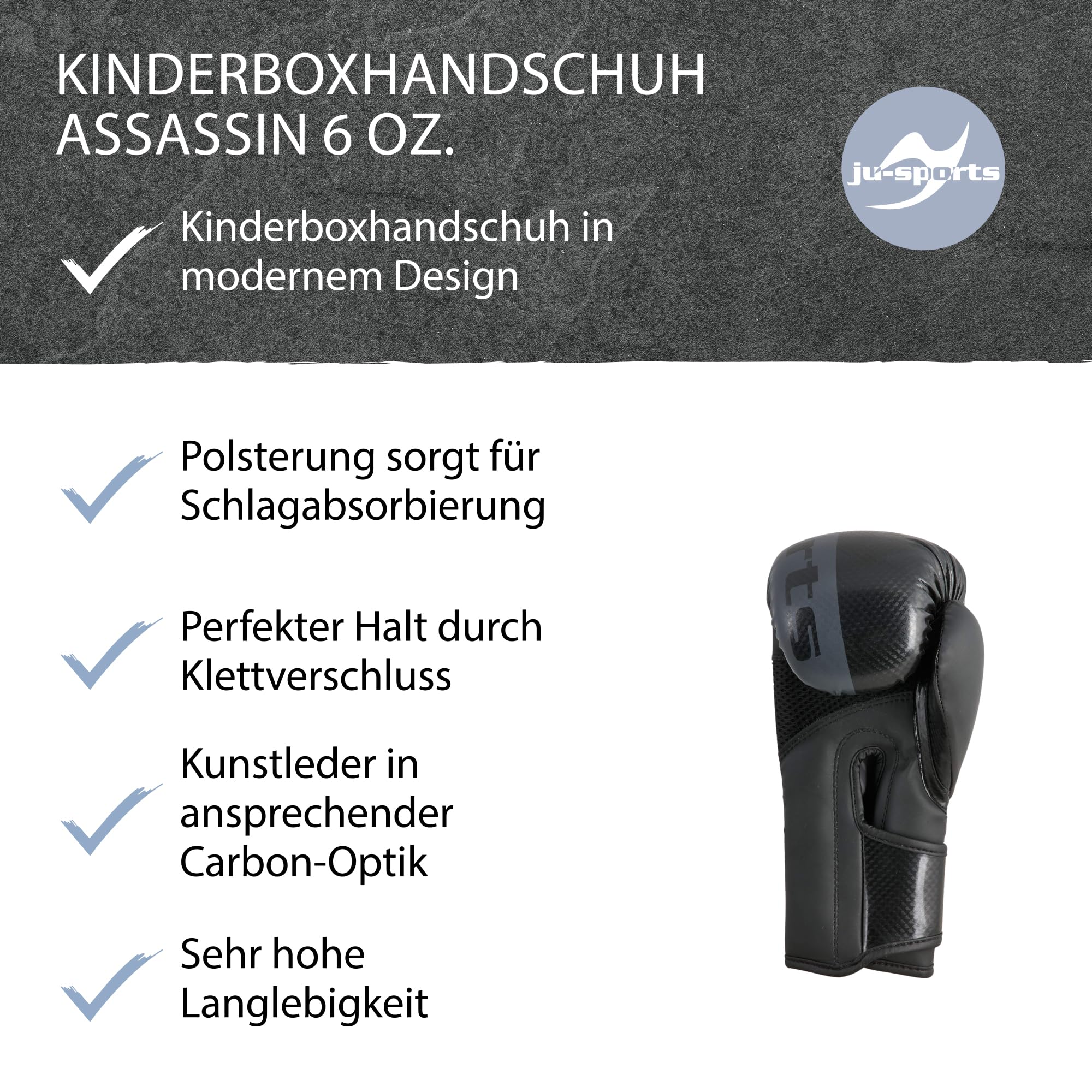 ju-sports-assassin-kinder-boxhandschuhe-6-oz-carbon-5-10-j image 5
