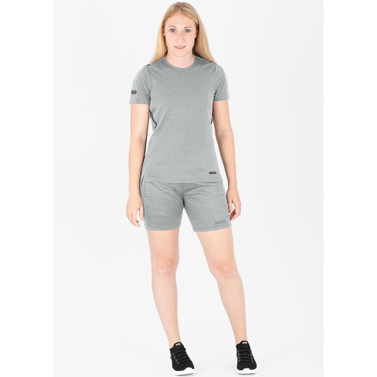 jako-challenge-short-damen-sportshorts-hellgrau-meliert-34 image 4