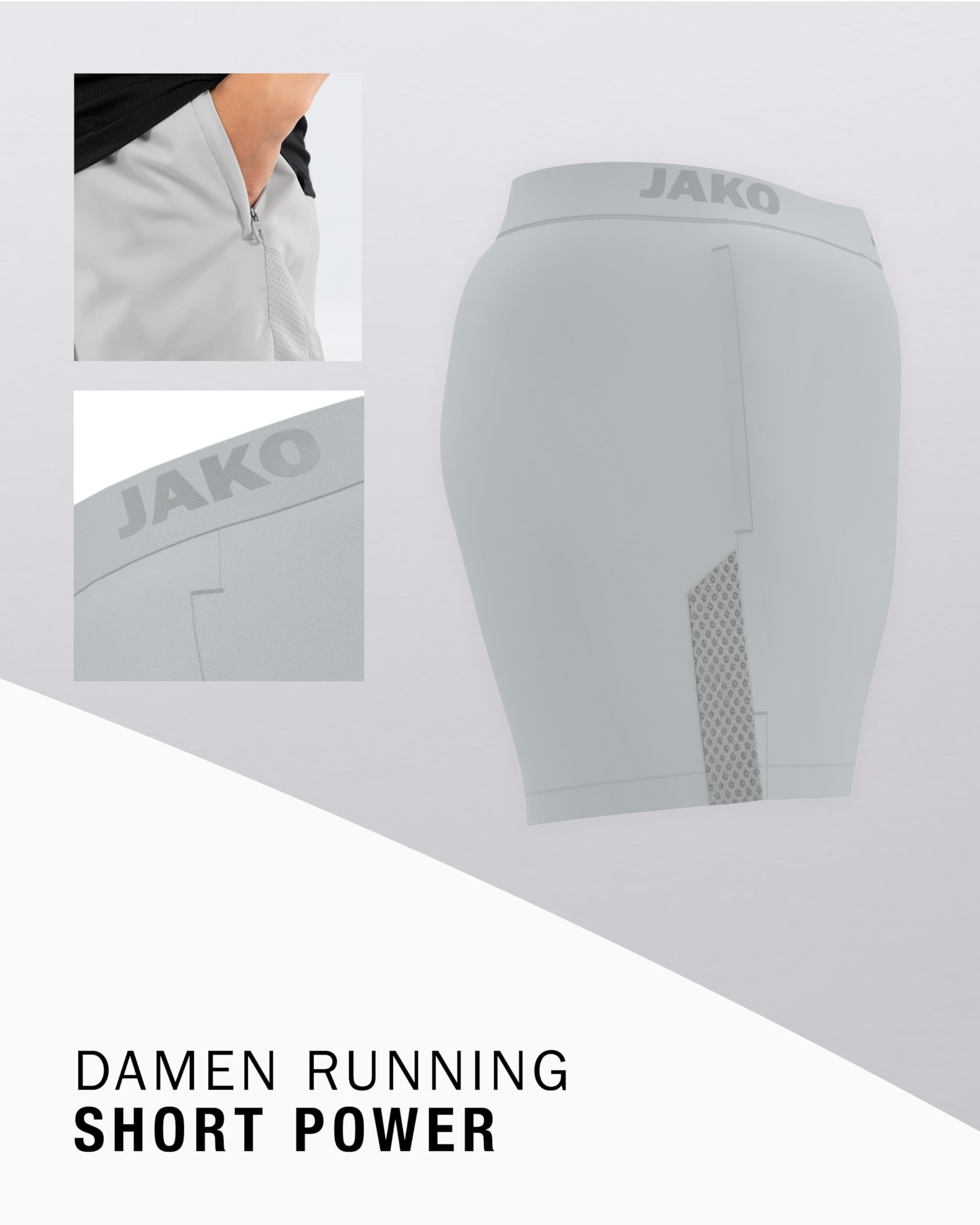 jako-power-laufshort-herren-hellgrau-keep-dry image 4