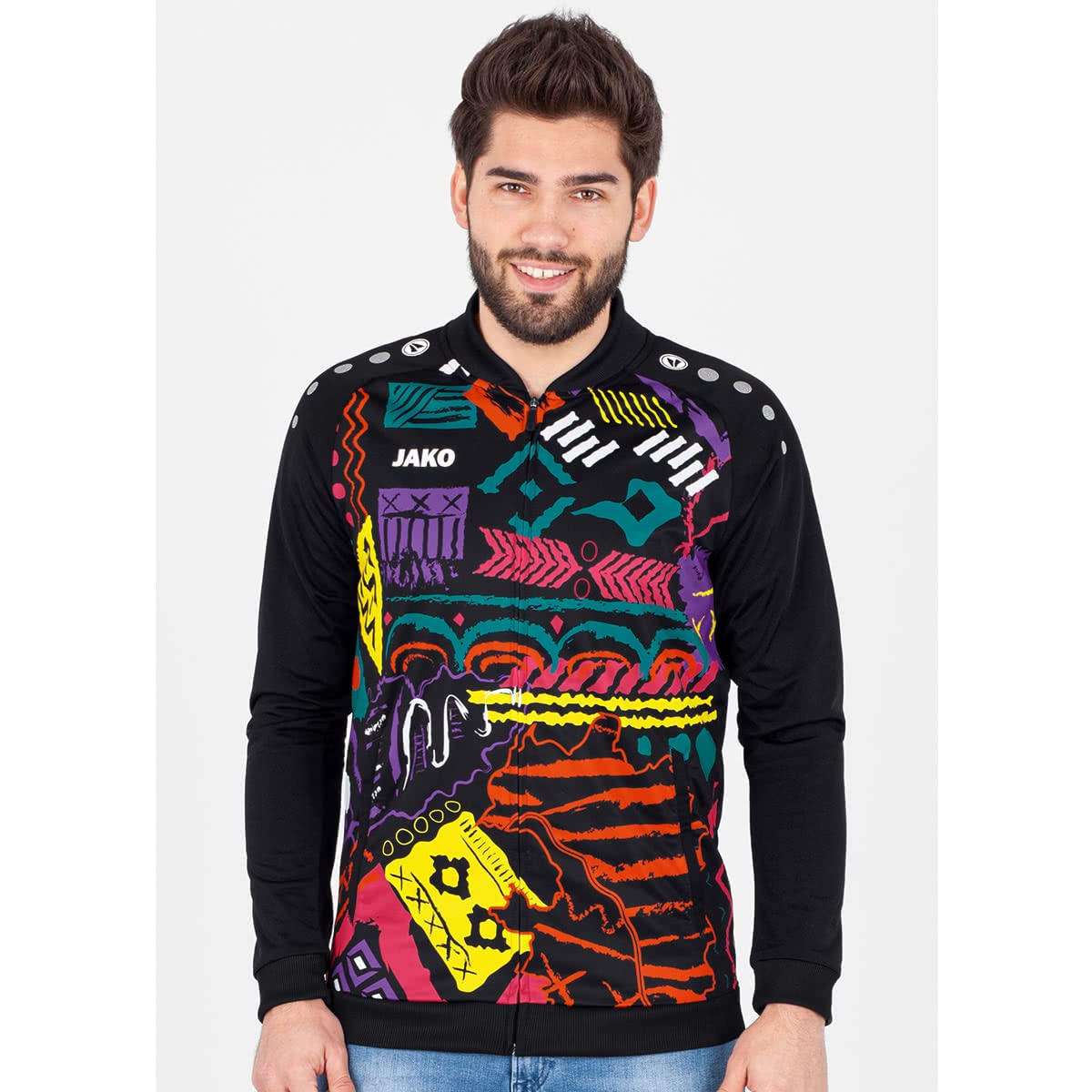 jako-tropicana-einlaufjacke-herren-schwarz-anthrazit-l image 4