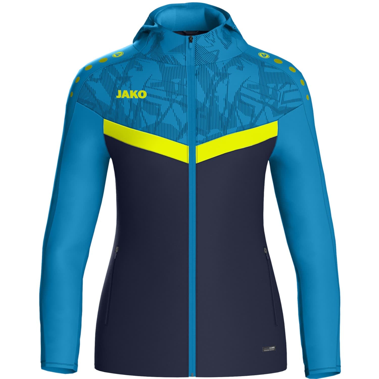 jako-iconic-kapuzenjacke-unisex-schwarz-soft-yellow image 6