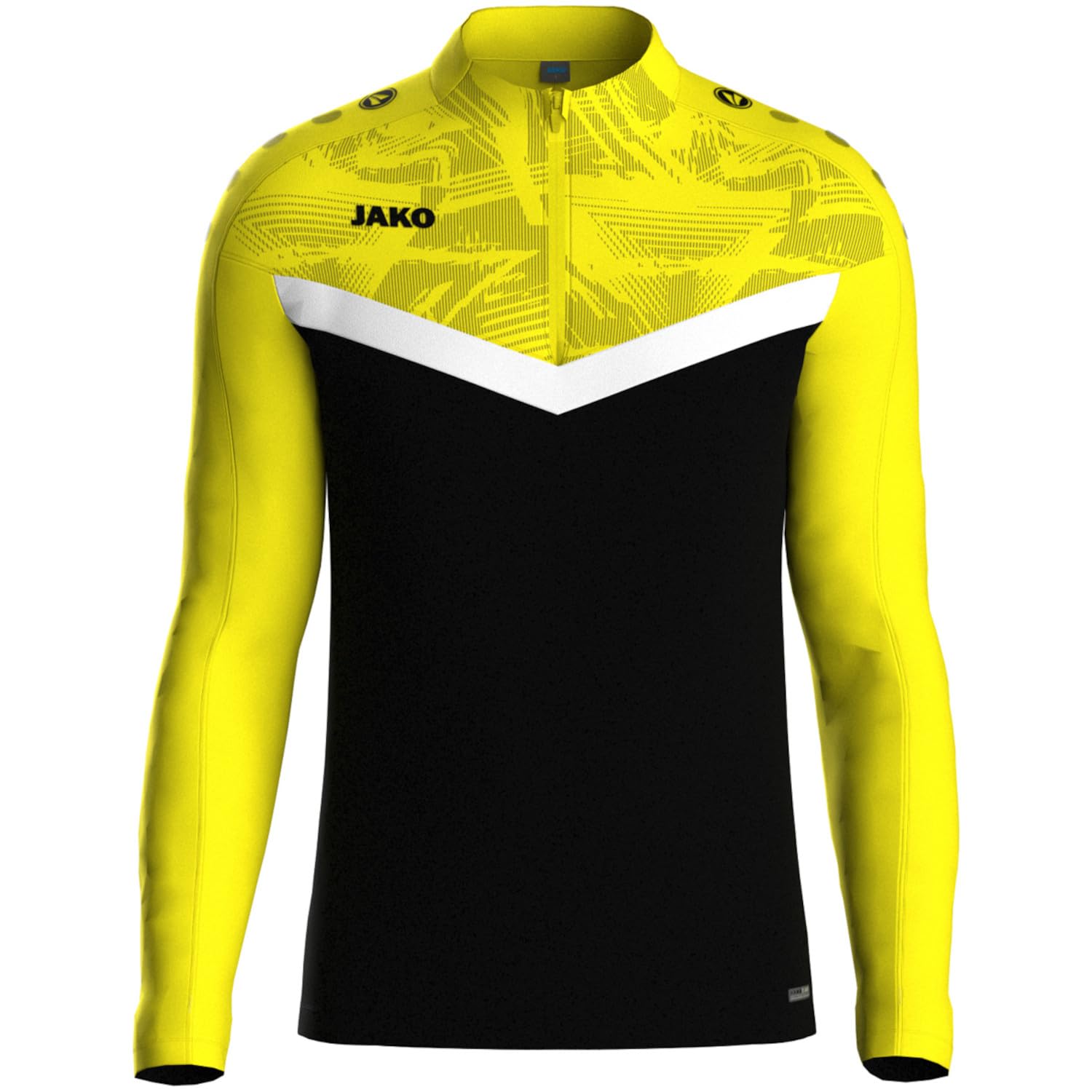 jako-iconic-ziptop-kinder-marine-neongelb-128-fleece image 7
