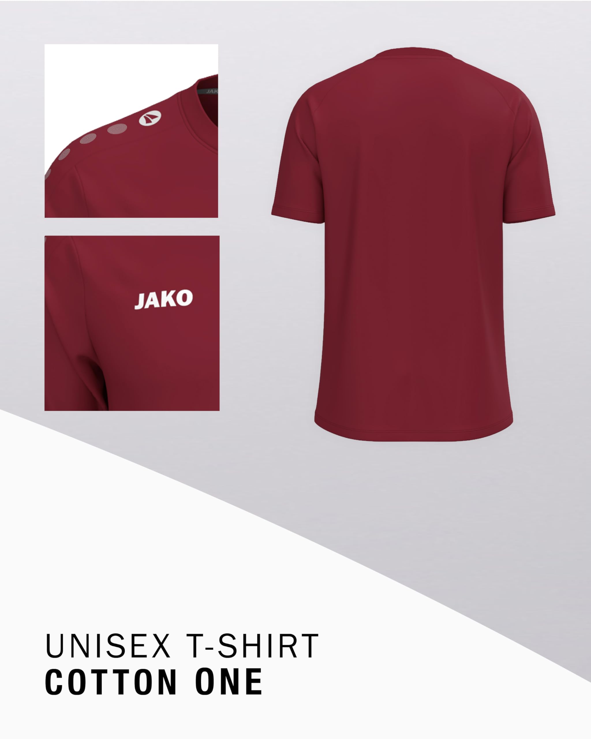 jako-one-t-shirt-unisex-baumwolle-wei-cotton image 4