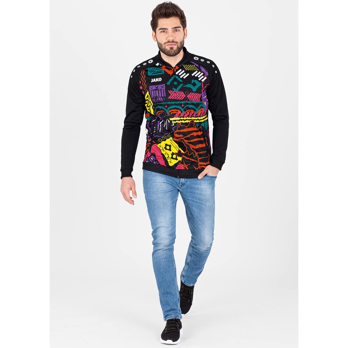 jako-tropicana-einlaufjacke-herren-schwarz-anthrazit-l image 6