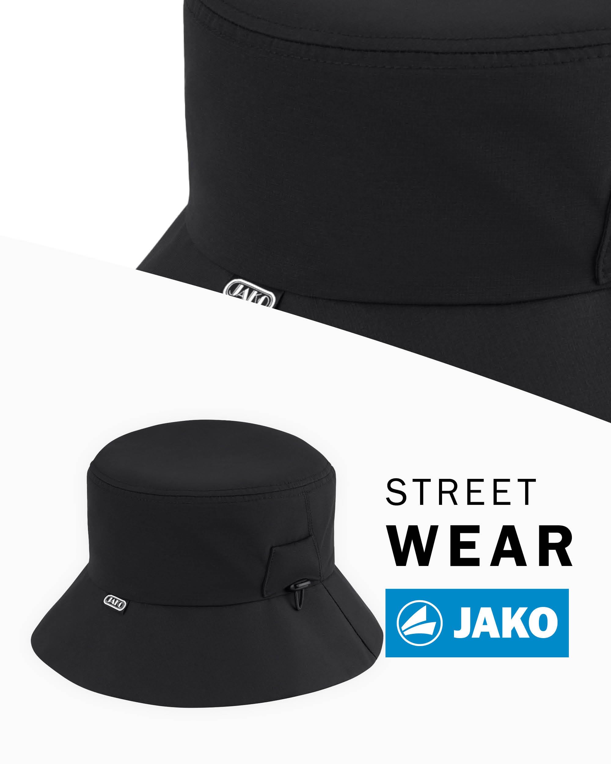 jako-wardrobe-fischerhut-bucket-hat-schwarz-verstellbar image 2