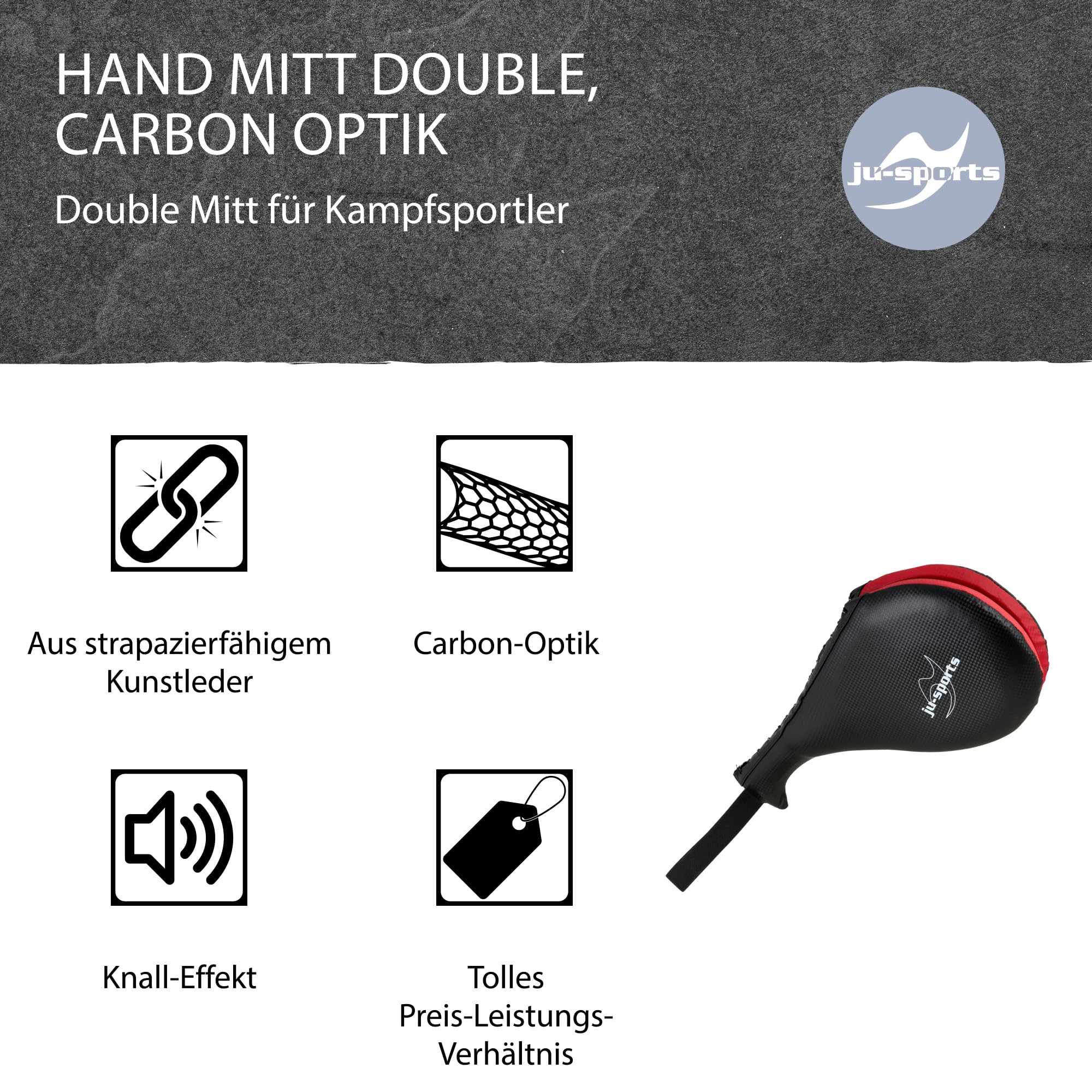 ju-sports-double-hand-mitt-pratzen-carbon-optik-kunstleder image 3