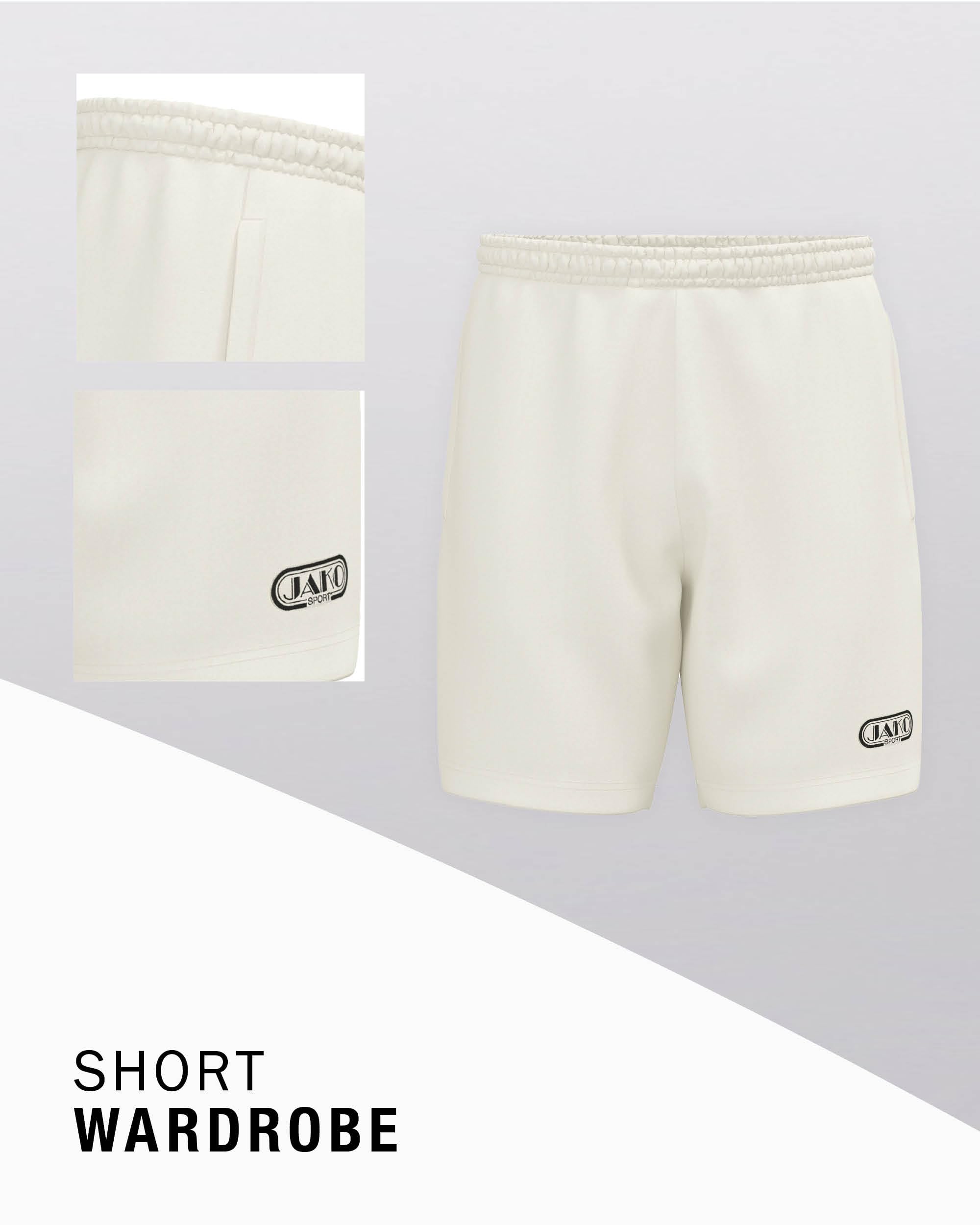 jako-wardrobe-shorts-unisex-sportshorts-schwarz-retro-polyester image 3