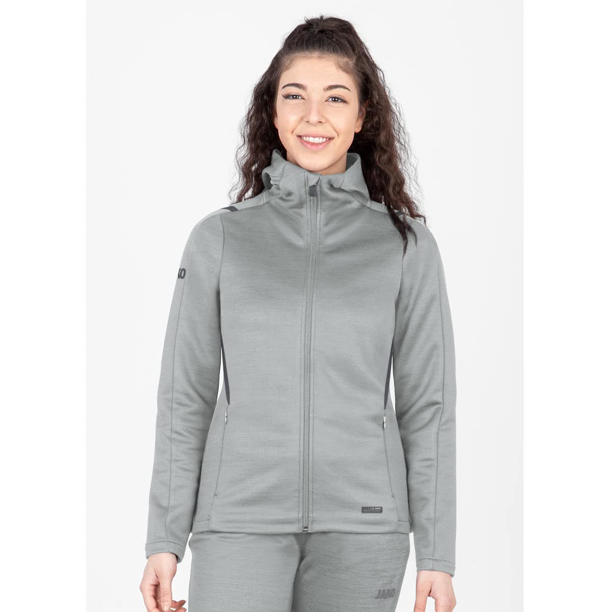 jako-challenge-kapuzenjacke-damen-schwarz-meliert-wei image 3