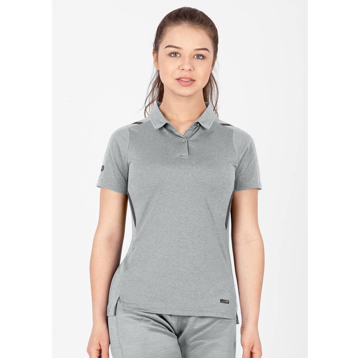 jako-challenge-polo-damen-freizeit-melange-polokragen image 3