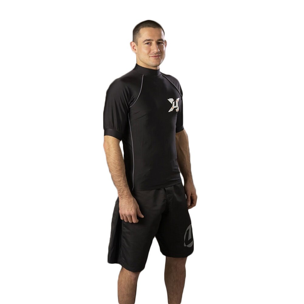 ju-sports-rash-guard-kurzarm-under-gi-schwarz-pipe-shirt image 1